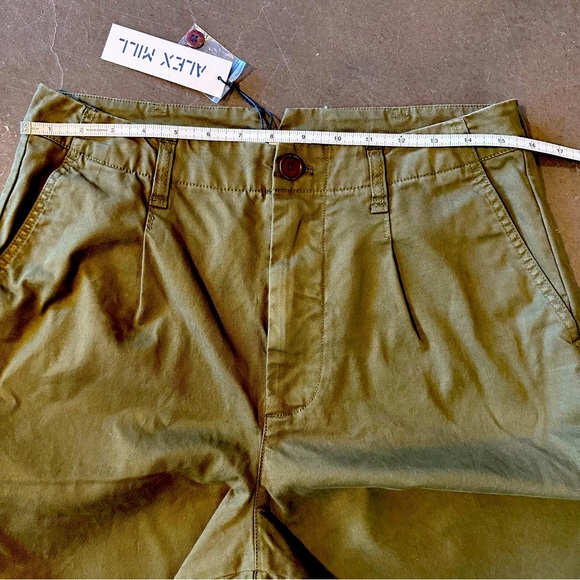 Alex Mill - Women’s Boy Pleated Pants - Chino - Deep Olive - Size 8 - NWT - Picture 6 of 13
